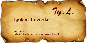 Tyukos Levente névjegykártya